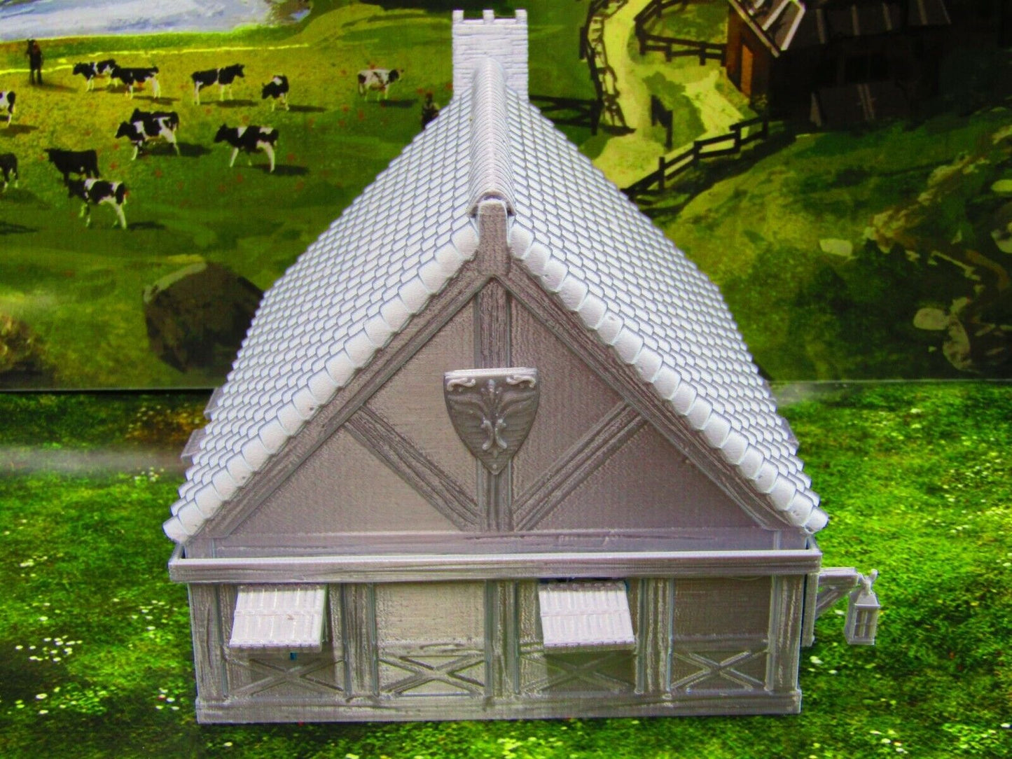 Large Manor Farm House Scatter Terrain Scenery 3D Printed Model 28/32mm Scale