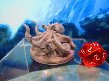 Octopus Sea Creature Monster Mini Miniature 3D Printed Figure Model 28/32mm