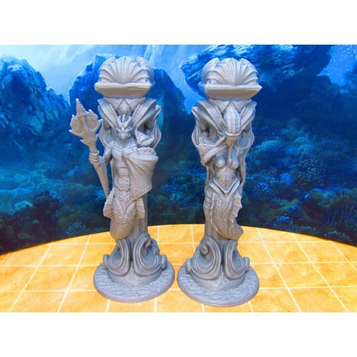 Merfolk Underwater City Decorative Pillar Columns Scenery Scatter Terrain Props