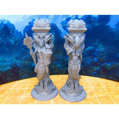 Merfolk Underwater City Decorative Pillar Columns Scenery Scatter Terrain Props