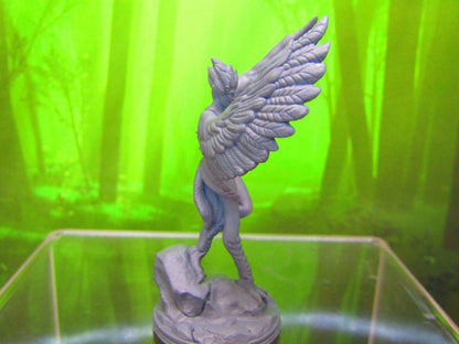 Harpy Taking Flight + Nest - Monster Mini Miniature Figure 3D Printed Model