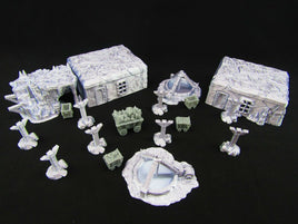 Dwarven Mining Camp w/ Carts Scatter Terrain Scenery 3D Printed Mini Miniature