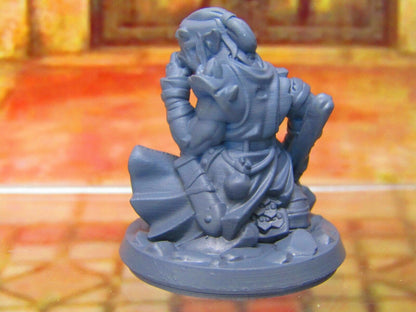 Goblin Fighter Warrior Soldier w/ Hammer Mini Miniature Figure 3D Printed Model