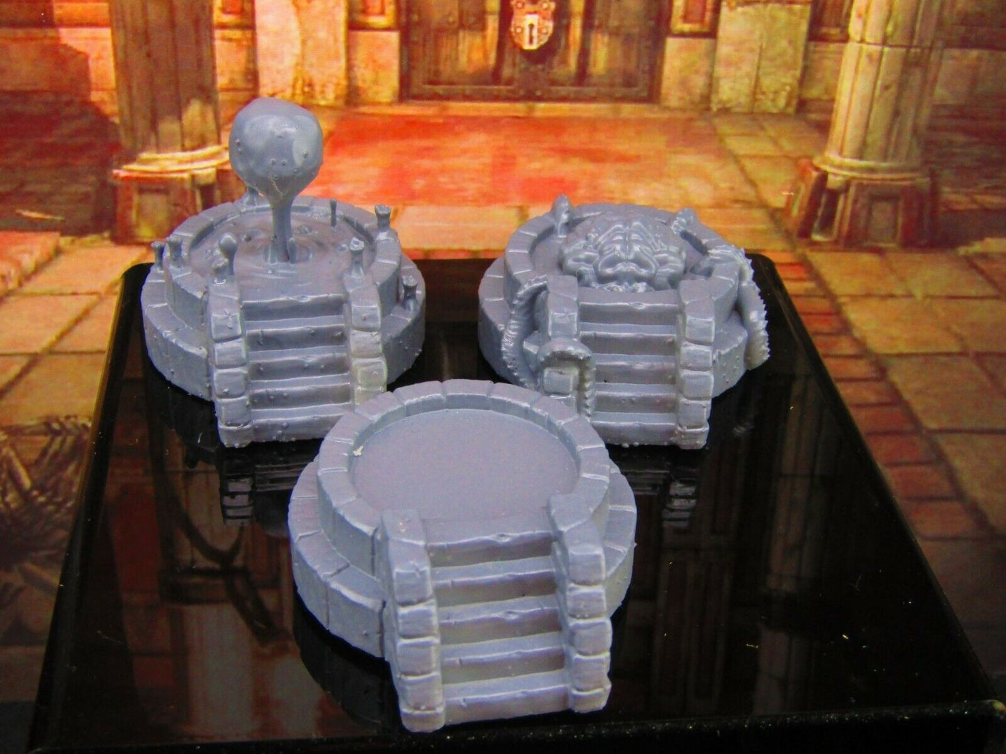 3pc Mind Horror Brain / Growth Pools Scatter Terrain Scenery Mini Miniature