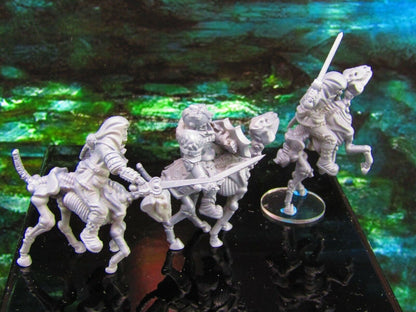 3pc Mounted Skeleton Horse Rider Cavalry Set Mini Miniature Model Character