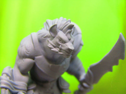 Gnoll Swordman Monster Mini Miniature 3D Printed Model 28/32mm Scale
