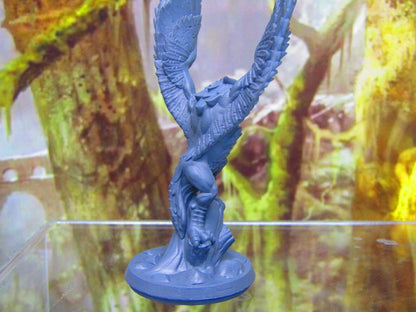 Bird Faced Harpy Wings Spread Mini Miniature Figure 3D Printed Model 28/32mm