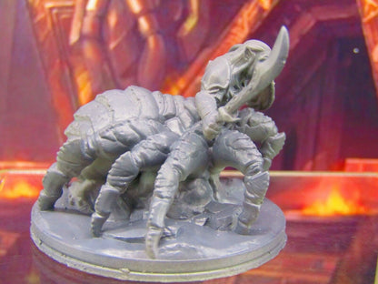 Dark Elf Arachnid Spider Warrior w/ Sword & Shield Mini Miniature Figure 3D