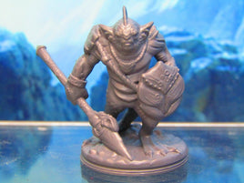 Sea Devil Warrior Soldier w/Spear/Shield Mini Miniature Figure 3D Printed Model