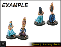 
              Set of 3 Egyptian Belly Dancers Mini Miniature Figure 28-32MM Resin Printed
            