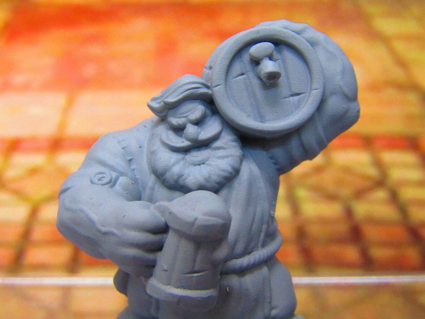 Dwarven Bar Tender Bar Keeper Mini Miniature Dwarf 3D Printed Model 28/32mm