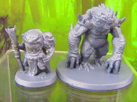 
              Slaad Pair Mini Miniatures 3D Printed Resin Model Figure 28/32mm Scale RPG
            