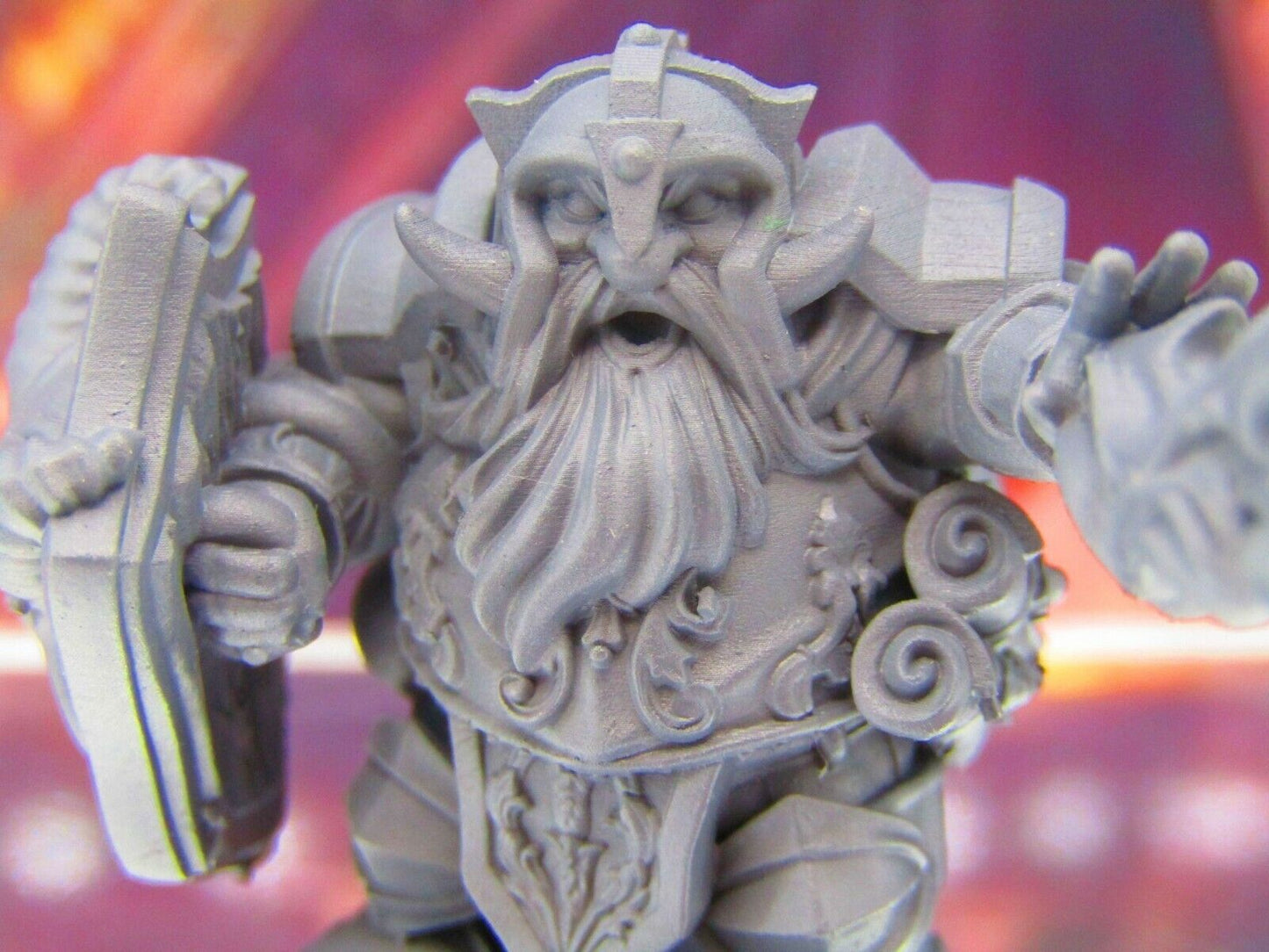 Nurin the Adverse Spellcasting Soldier Dwarf Mini Miniature 3D Printed Model DnD