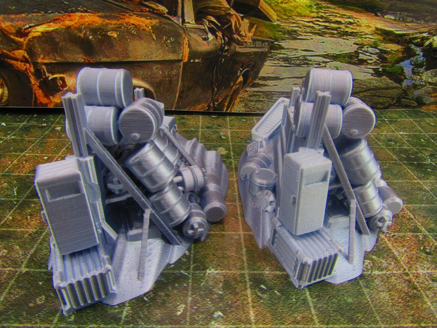 2pc Junk Wall Settlement Barricade C Scatter Terrain Scenery Wasteland