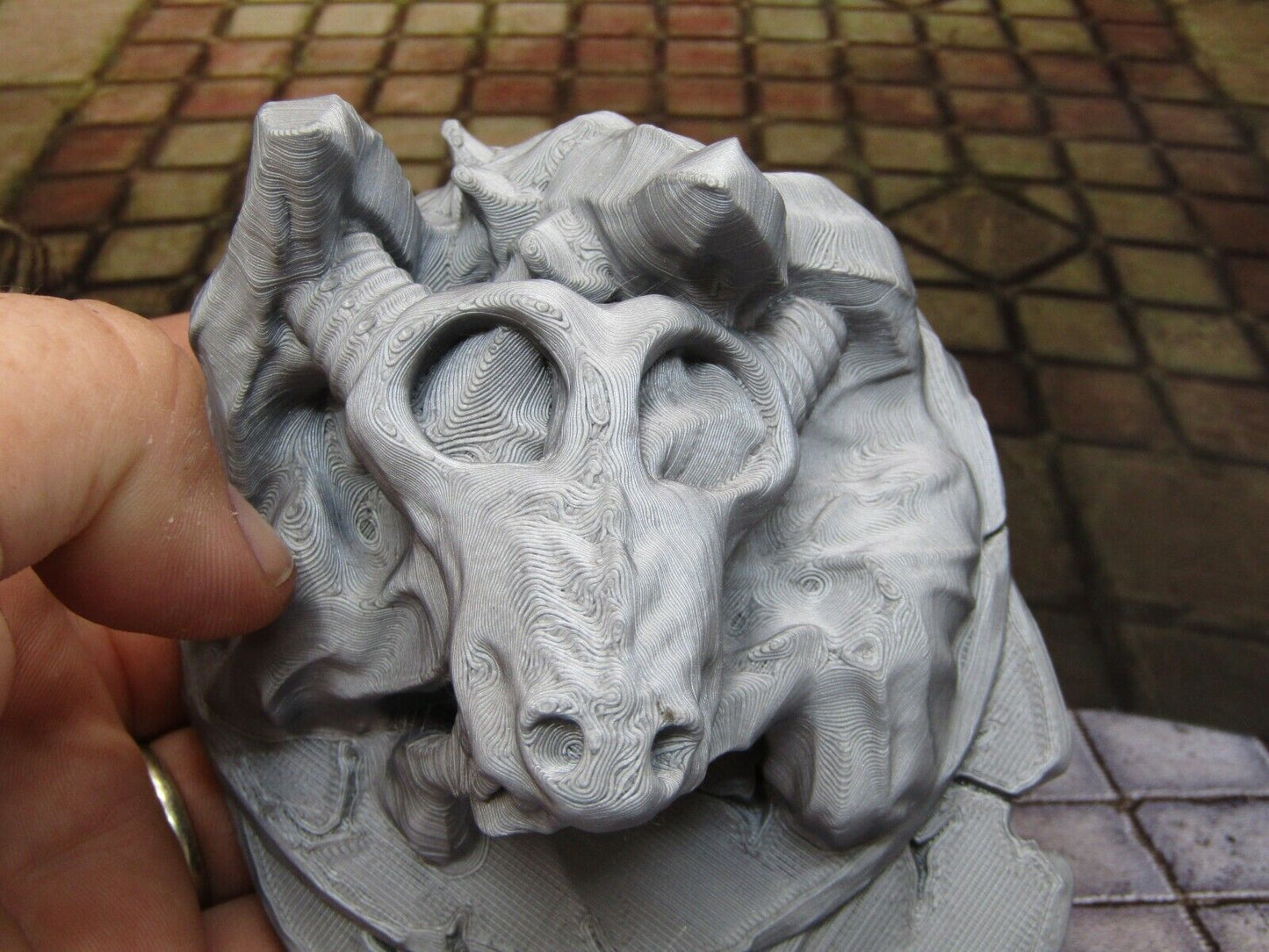 Dragon Skull Cave Entrance Mini Miniature Figure Scenery Terrain 3D Printed