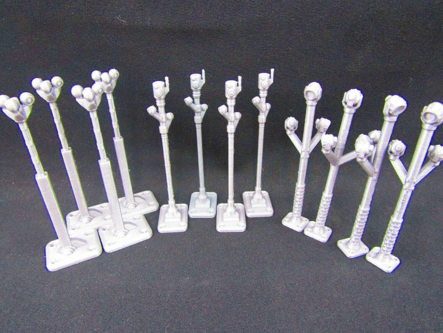 12pc Security Cameras, Spot Lights, and Street Lights Obstacle Set Scenery SciFi