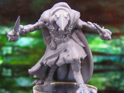 Corvian Skeletal Raven Crow Birdman Daggers A Mini Miniature Model Character