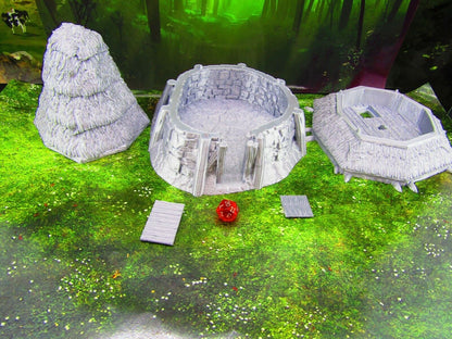 2 Floor Modular Celtic Farm House Scatter Terrain Scenery Mini Miniature Model