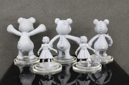 5pc Goldilocks & 3 Bears Mini Miniature RPG Tabletop Gaming Wargaming D&D