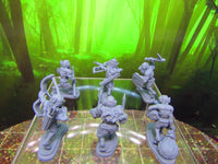 
              6pc Swamp Goblin Mob Set Mini Miniature 3D Printed Model 28/32mm Scale
            