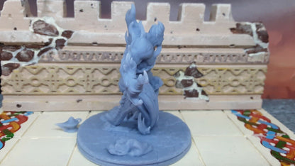 Fire Genie Djinn W/ Lamp Mini Miniatures Figure Tabletop Game 3D Printed Resin
