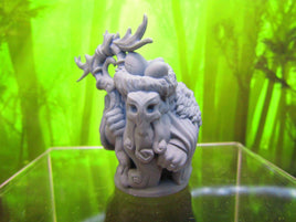 Druid Hermit Dwarf w/ Mask and Bird's Nest Hat Mini Miniature 3D Printed Model