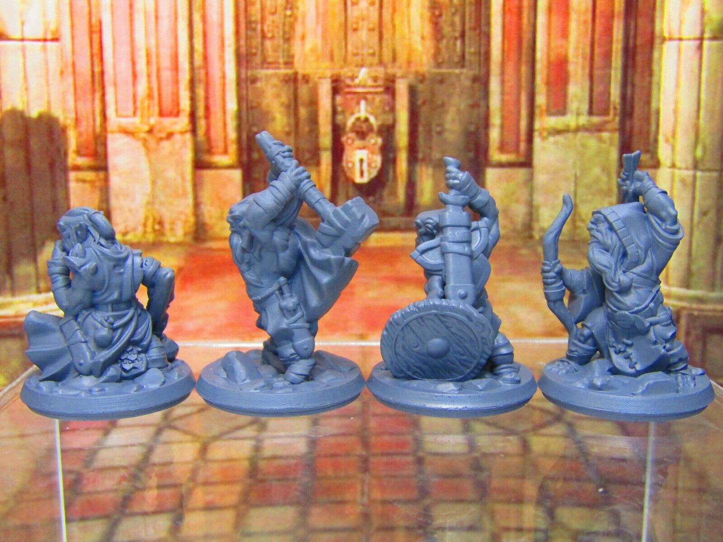 4pc Goblin War Party Fighters Warriors Mini Miniature Figure 3D Printed Model