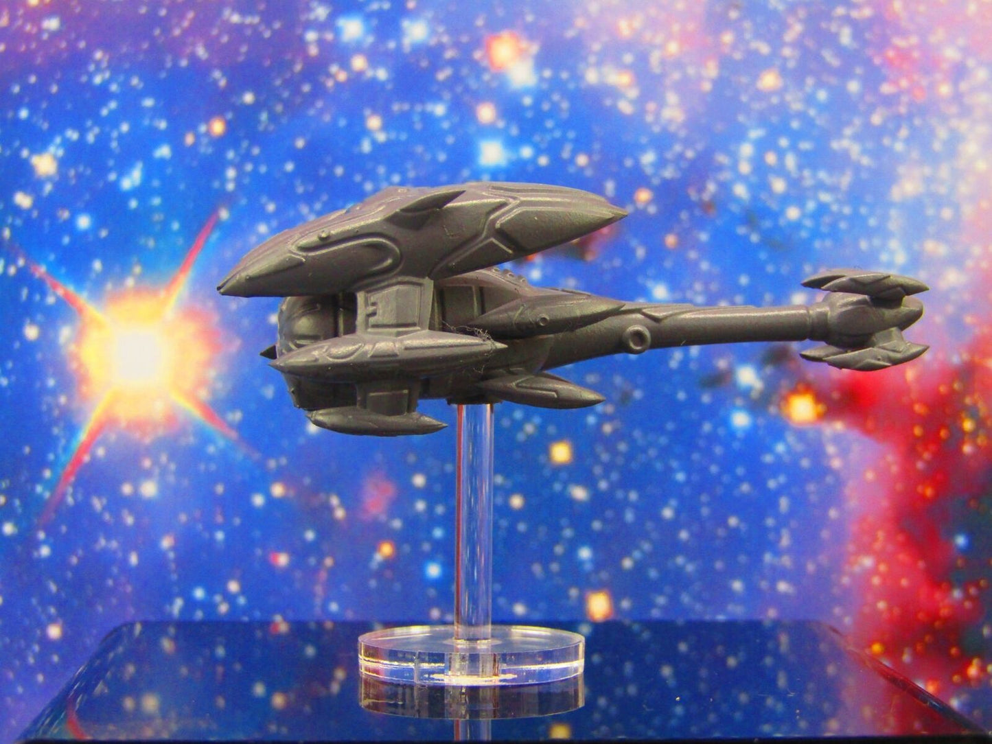 Kshellik Destroyer Ship Mass 3 W/ Flight Stand & Rod Astra Nebula Billion Suns