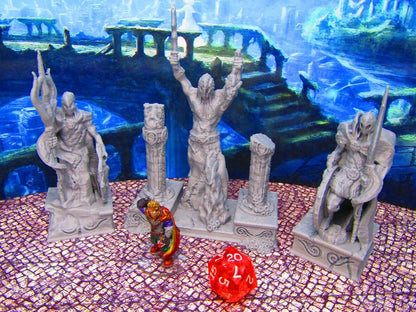 Atlantis Deep Sea Warrior Atlantean Statues Scenery Scatter Terrain Props