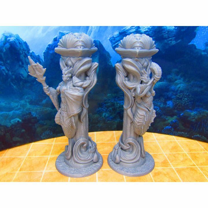 Merfolk Underwater City Decorative Pillar Columns Scenery Scatter Terrain Props