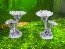 2 Pc Small Mushroom Trees Forest Set Scatter Terrain Scenery Mini Miniature