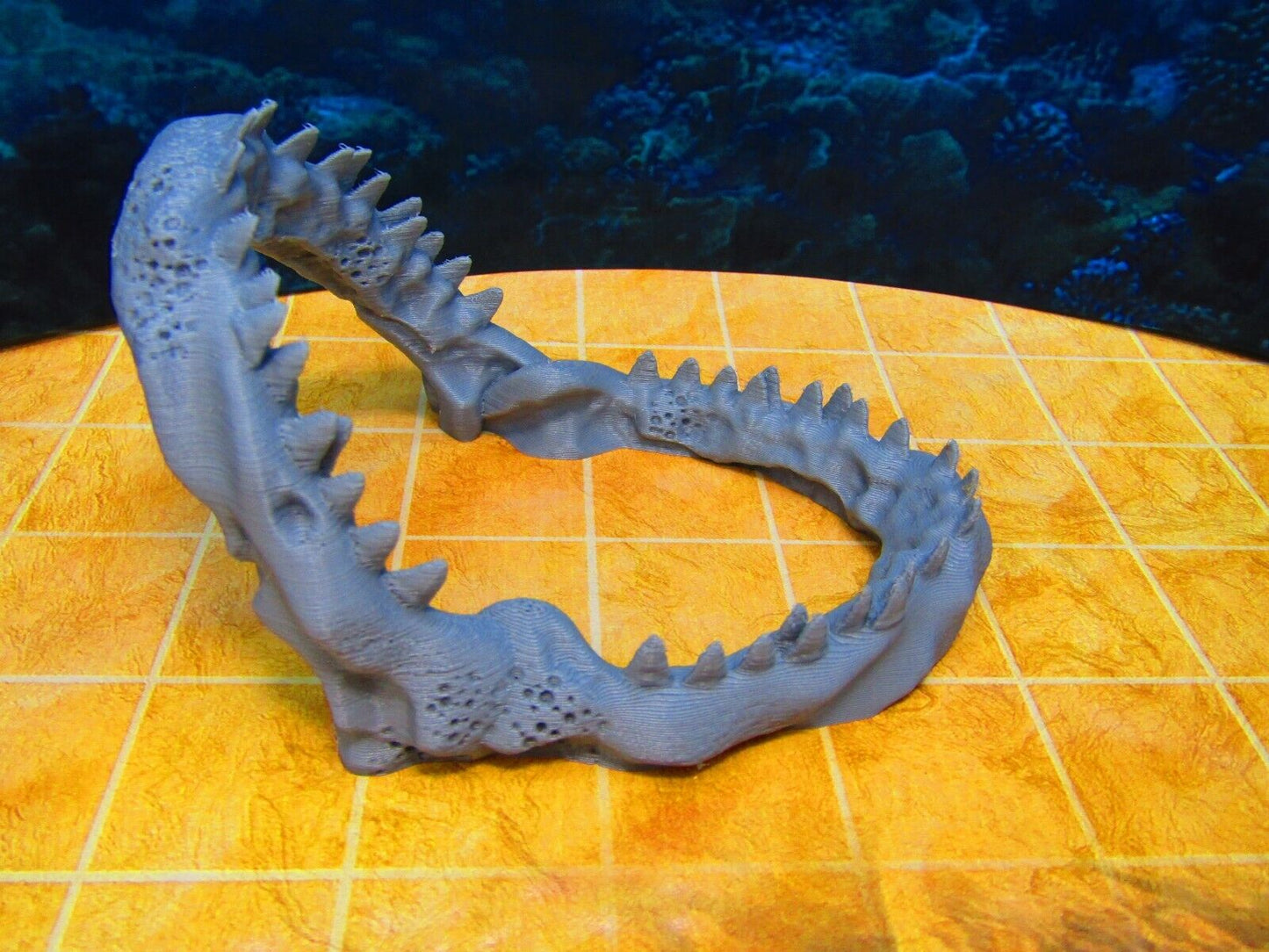 Megalodon Shark Jaw Sea Monster Maw Teeth Boneyard Scenery Scatter Terrain Props