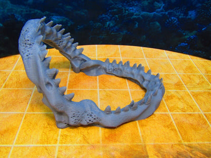 Megalodon Shark Jaw Sea Monster Maw Teeth Boneyard Scenery Scatter Terrain Props