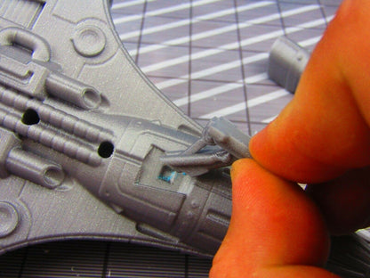 Space Ship Star Fighter B w/ Pilot Scenery Scatter Terrain 3D Printed Model