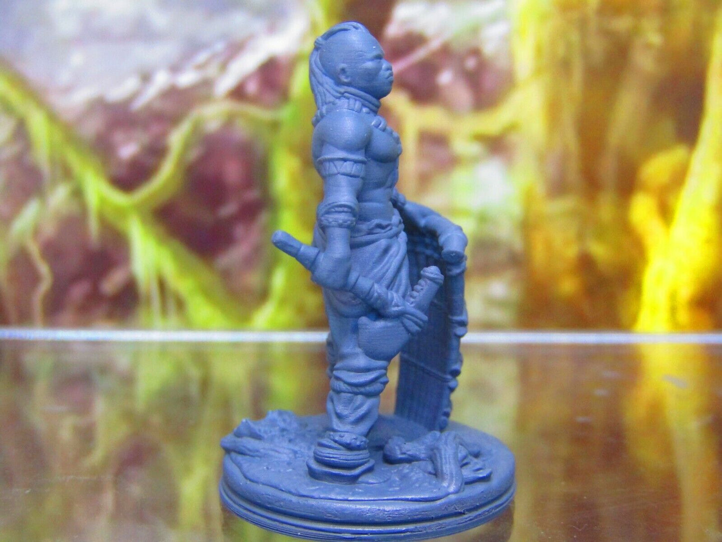 Tribal Jungle Lizard Warrior Mini Miniature Figure 3D Printed Model 28/32mm