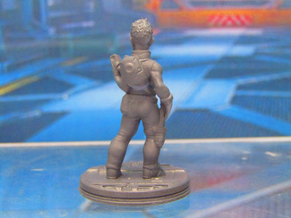 Female Space Explorer Tracker Guide Scientist Mini Miniature 3D Printed Model