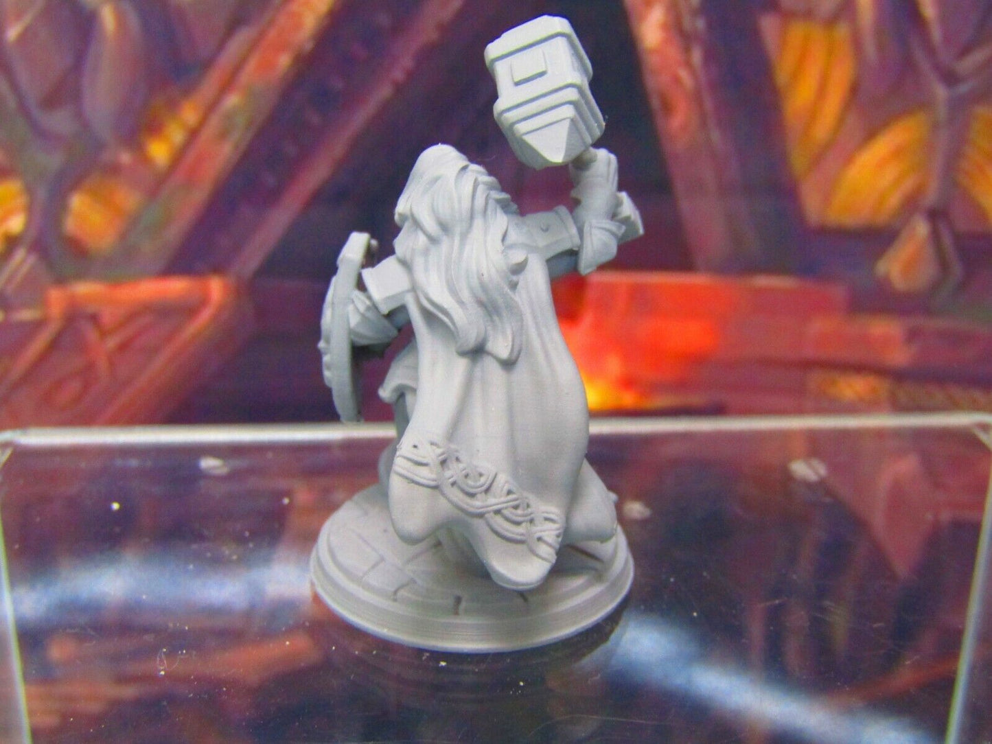 Dwarven Female Warrior Adventurer Mini Miniatures 3D Printed Model 28/32mm