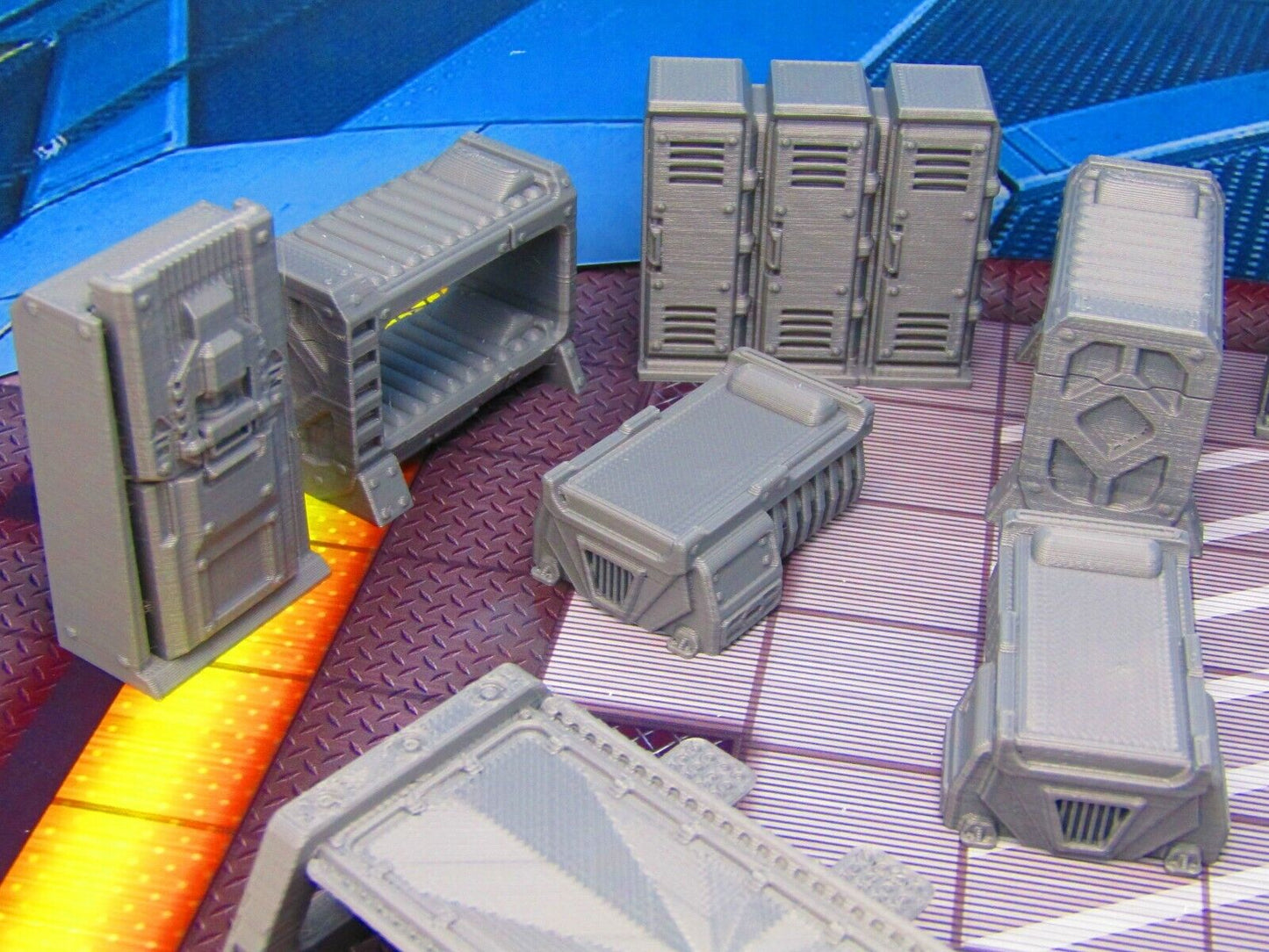 12 pc Barracks Lockers, Beds & Tables Miniature Scatter Terrain Scenery