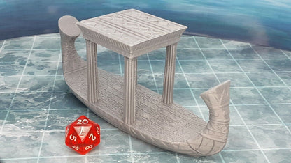 Egyptian Barge Ship Boat Scatter Terrain Tabletop Scenery Gaming Mini Miniature