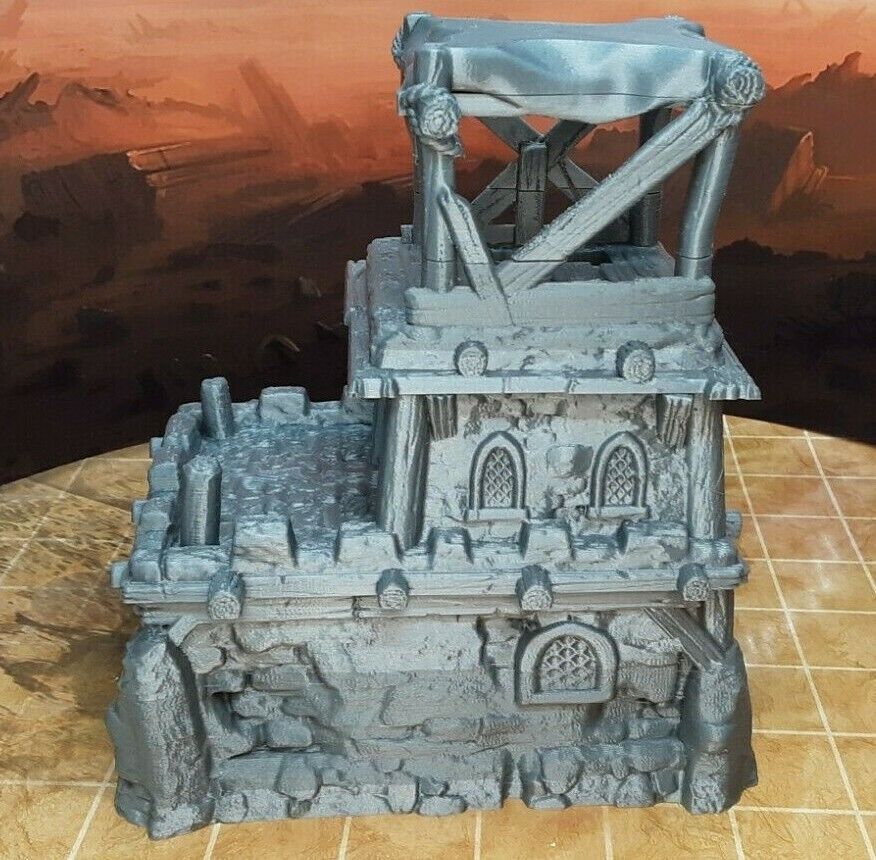 4 Piece 3 Floor Modular Desert Lookout Watchtower Scatter Terrain Scenery