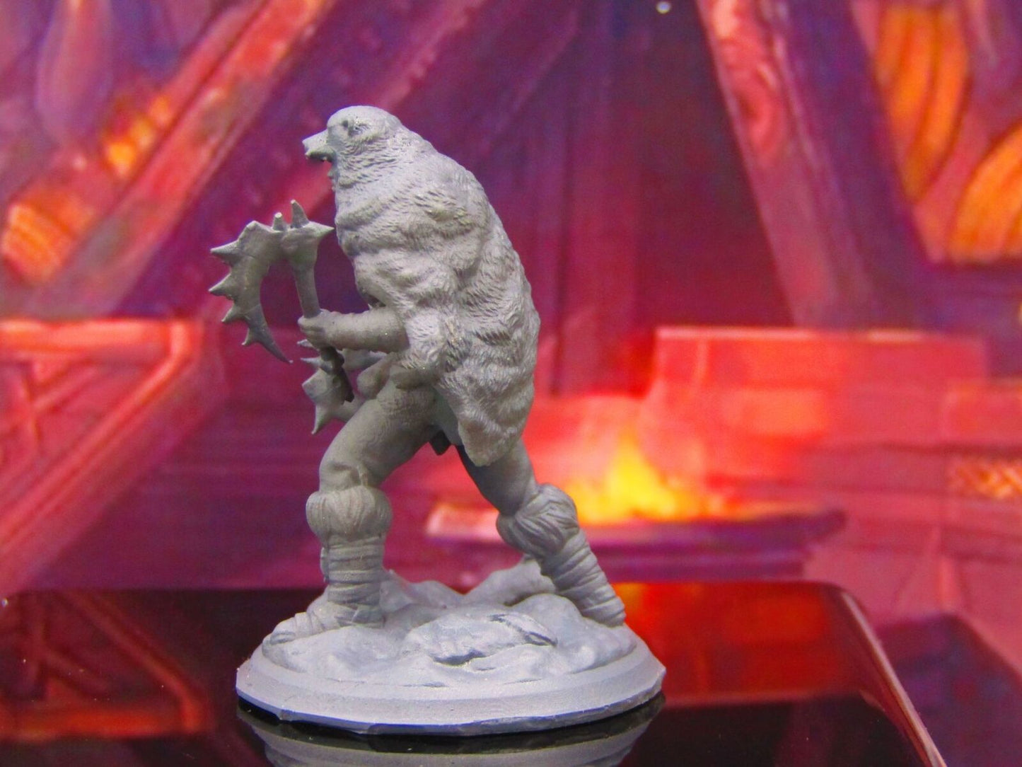 Berserker Barbarian Warrior Bear Zerker Mini Miniature Model Character Figure