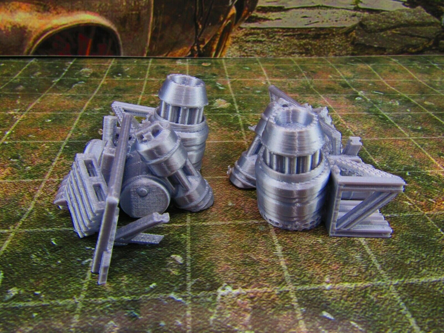 2pc Junk Street Rubble A Scatter Terrain Scenery Wasteland Apocalypse Dystopian