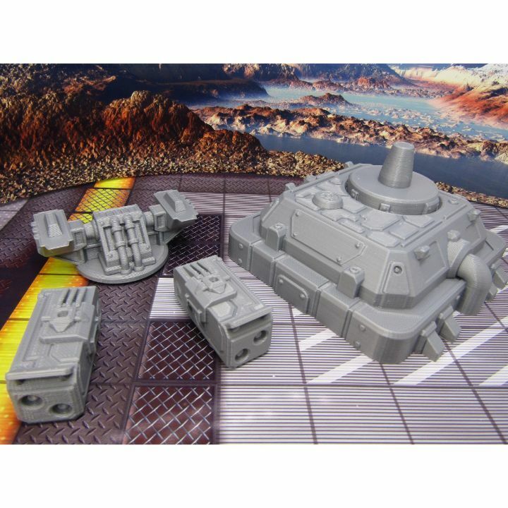 Large Short Range Missile Turret Scatter Terrain Scenery Miniature 3D Printed