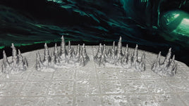 4 Piece Cavern Stalagmite Scatter Terrain Set Dungeons & Dragons Mini Model 28mm