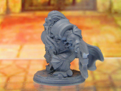 Sinar the Fearless Axe Wielding Warrior Dwarf Mini Miniature 3D Print Dnd