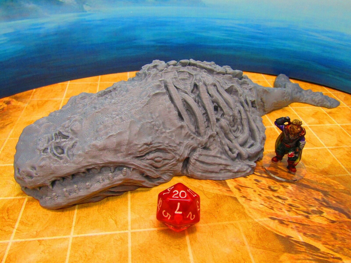 Beached Dead Whale Carcass Corpse Scatter Terrain Scenery 3D Printed Model