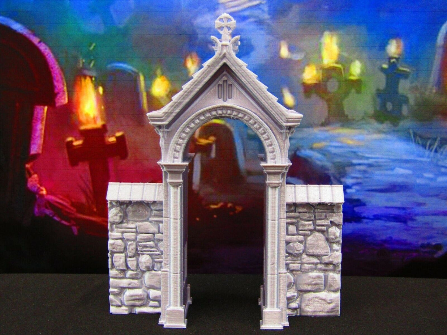 Cemetery Grand Entrance Entryway for Graveyard / Cemetery Scatter Terrain
