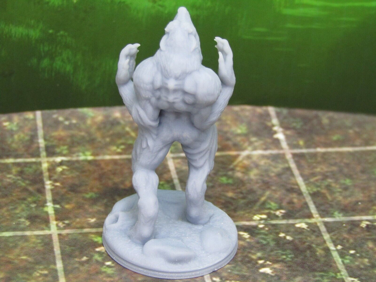 Howling Werewolf Miniature Mini 3D Printed Resin Model RPG Tabletop Gaming D&D