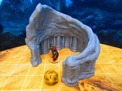 Merfolk Underwater City Amphitheater Building Scenery Scatter Terrain Props