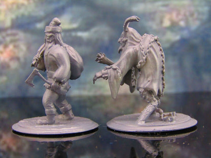 Murder Claus Evil Santa & Krampus Mini Miniature Model Character Figure